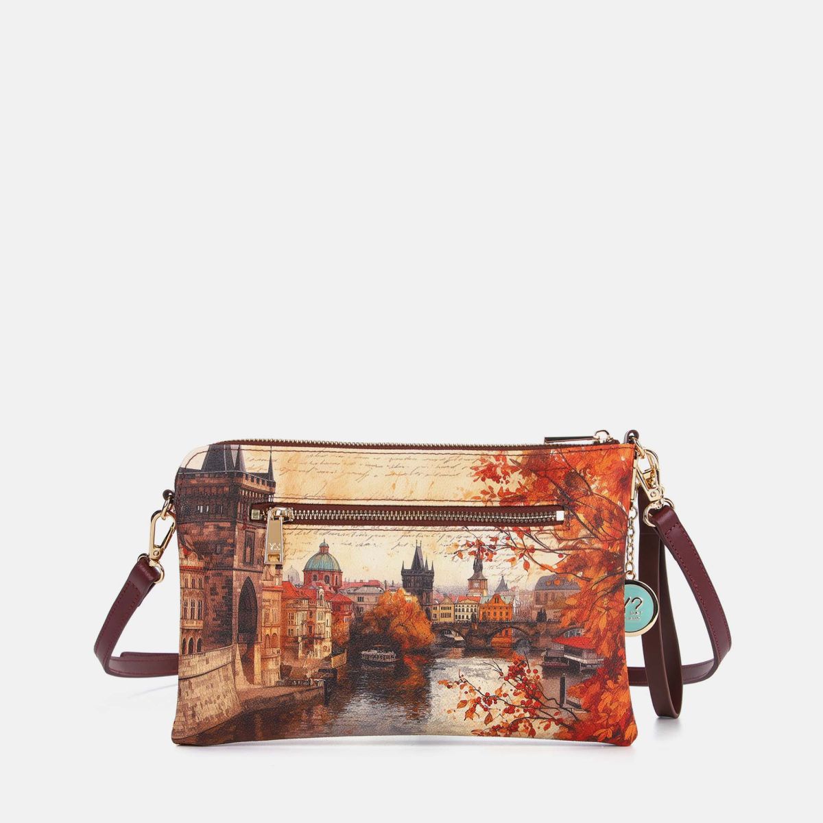 Ynot? Yes Bag Clutch Donna con Tracolla e Tasca Zip