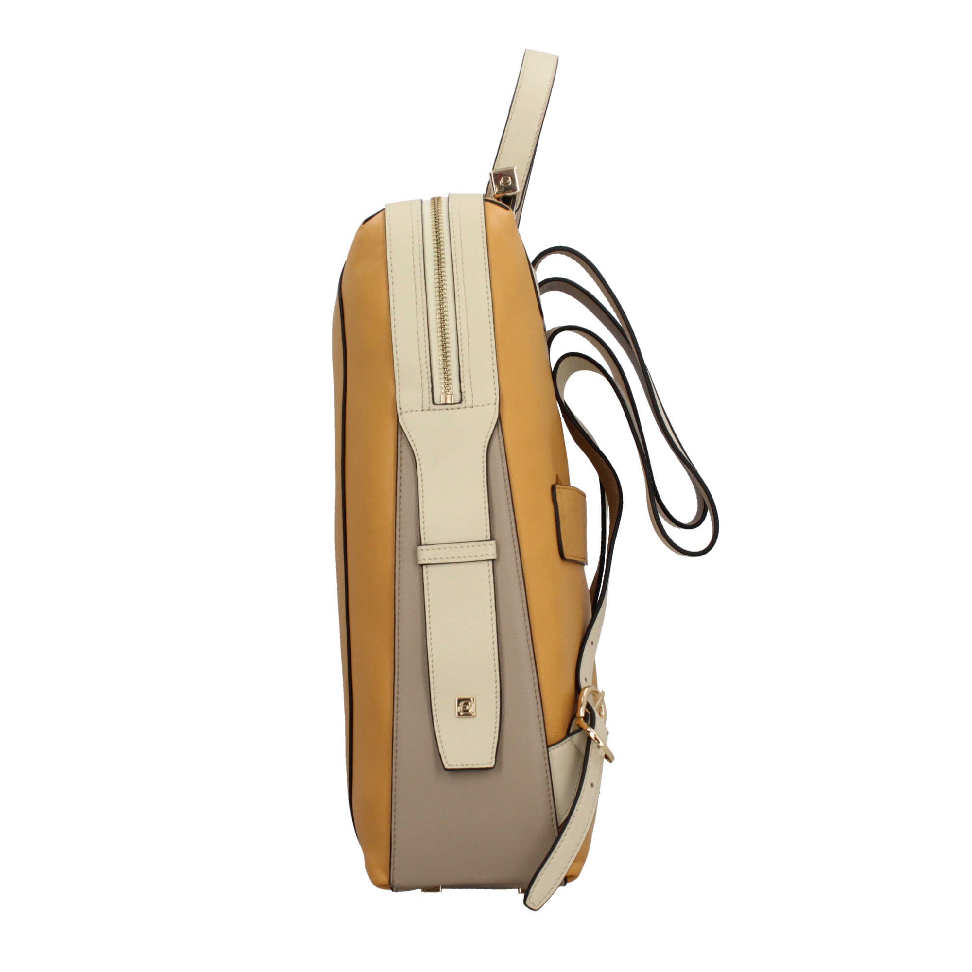 Piquadro zaino porta PC 14" in pelle con protezione antiurto Giallo TU | Giò Fashion