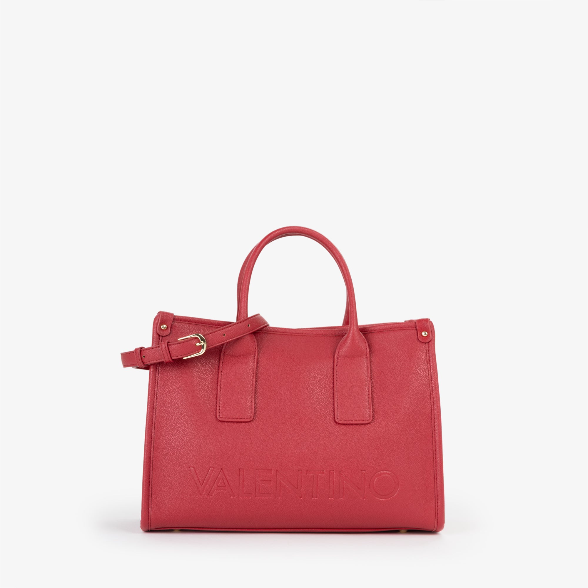 Valentino borsa a mano donna con tracolla logata RUBINO TU | Giò Fashion