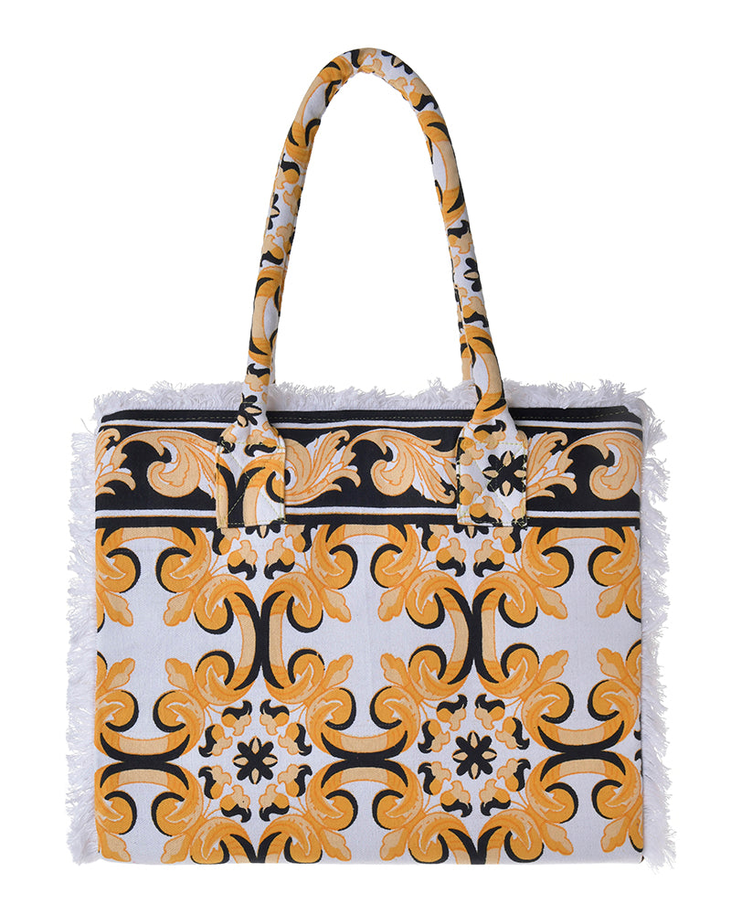 Ble Resort Collection Borsa Senape in Canvas