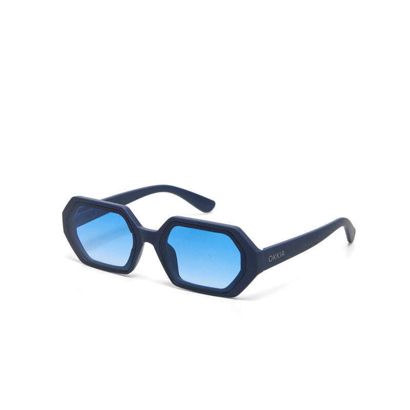 OKKIA Andrea Occhiali da Sole Unisex Esagonali con Lenti Sfumate e Protezione UV400