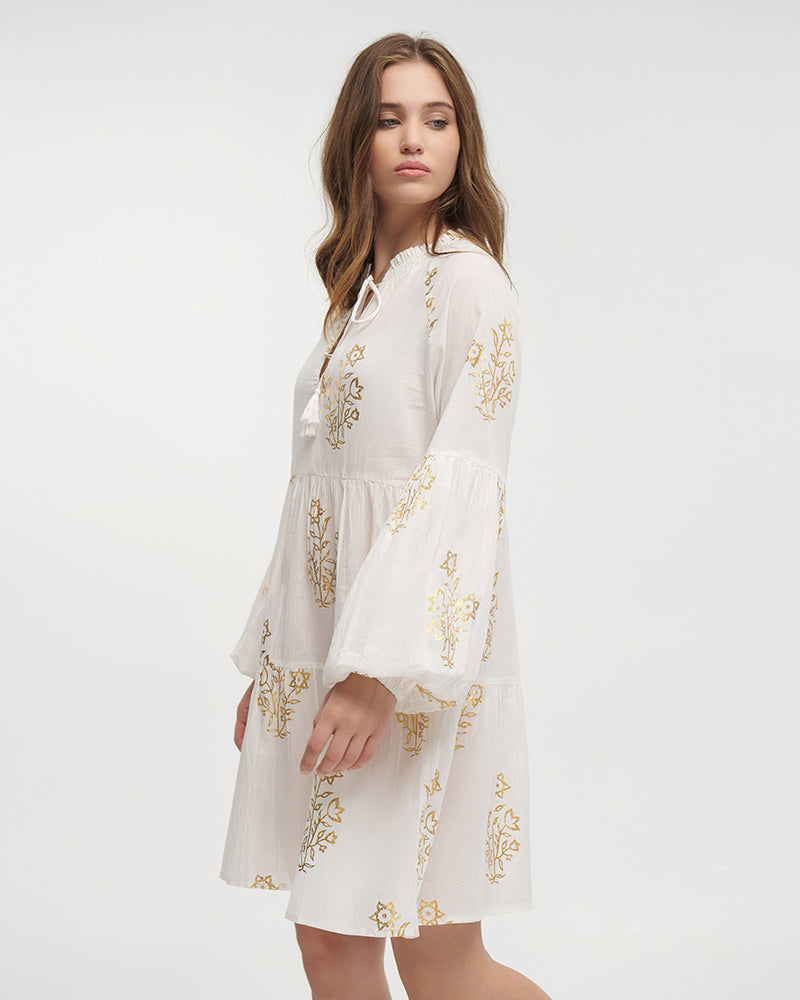 Ble Resort Collection Abito Corto a Maniche 3/4 con Stampe