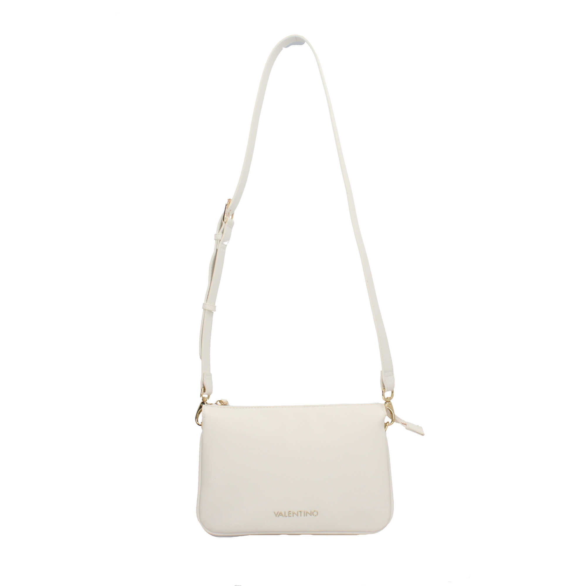 Valentino pochette elegante con tracolla rimovibile e logo frontale Bianco TU | Giò Fashion