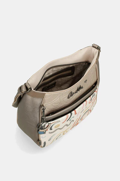 Borsa tracolla donna Anekke con zip e tracolla regolabile capiente Beige TU | Giò Fashion