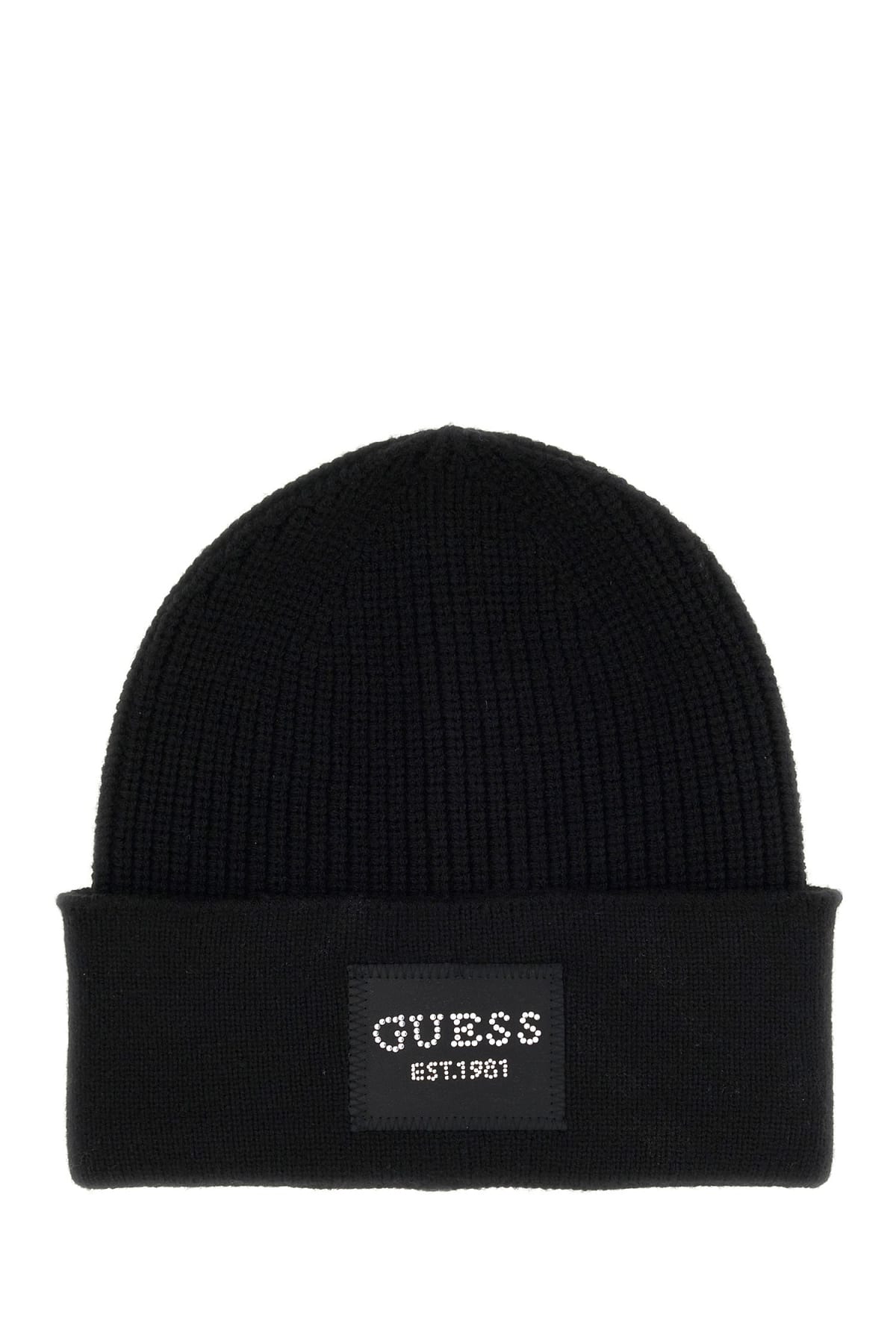 Guess Cappello Donna in Maglia con Risvolto e Logo