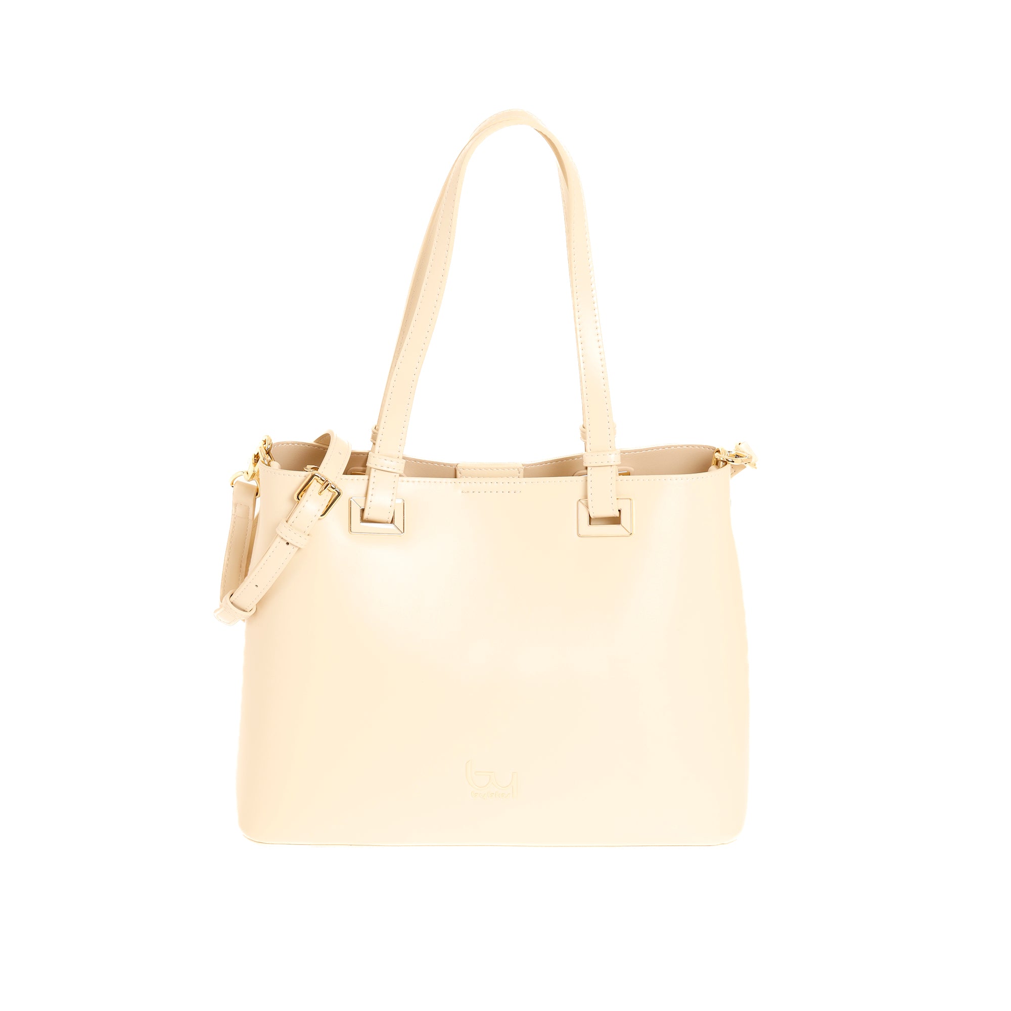 Borsa a spalla Byblos donna elegante con doppio manico e tracolla regolabile AVORIO TU | Giò Fashion
