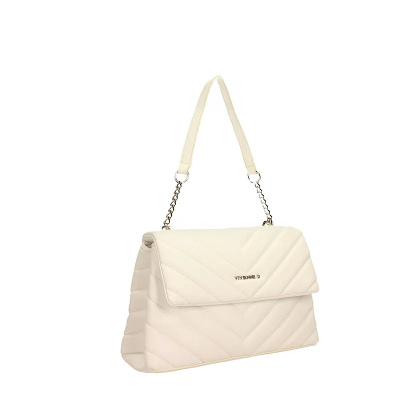 Borsa Vivienne D donna a spalla con catena design elegante moderno Bianco TU | Giò Fashion