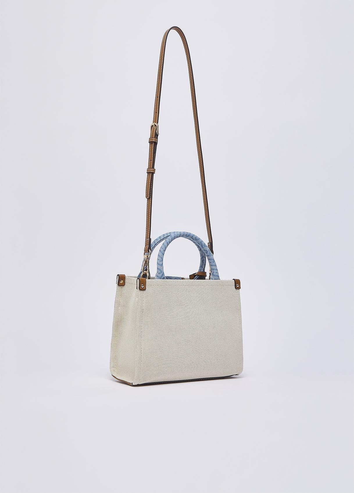 Borsa a mano Liu Jo elegante con logo centrale e charm removibile Denim TU | Giò Fashion