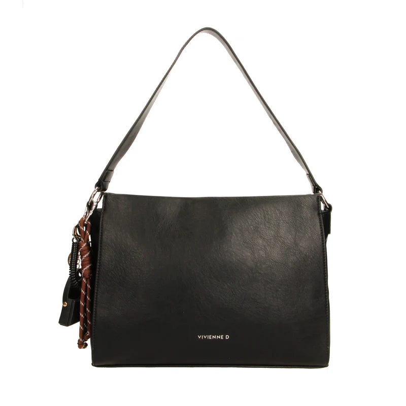 Borsa Vivienne D donna a spalla elegante design moderno raffinato Nero TU | Giò Fashion
