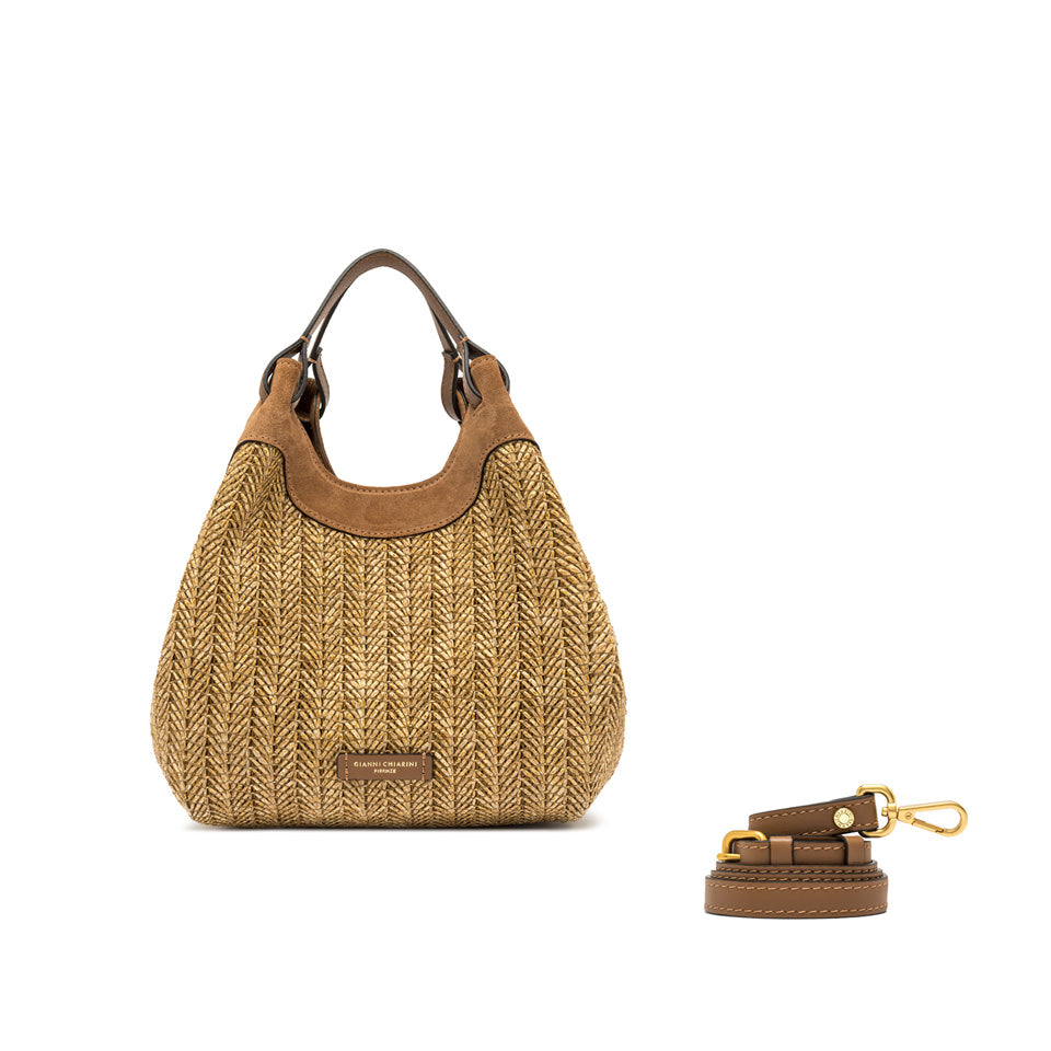 Borsa a Tracolla media Gianni Chiarini Dua in intreccio TAN TU | Giò Fashion