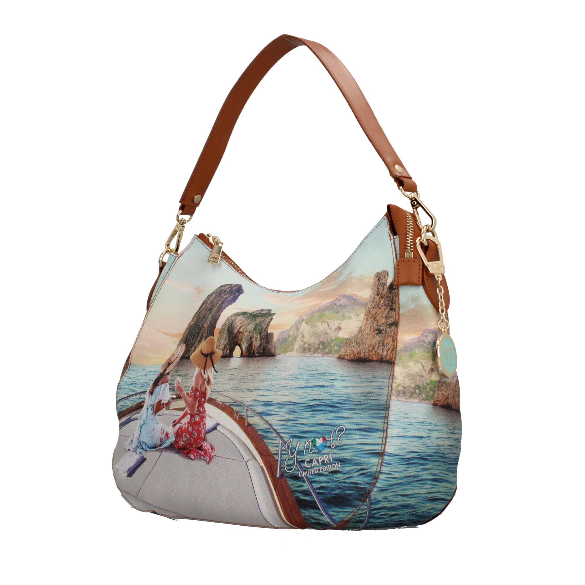 Ynot? Borsa a Spalla Donna Edizione Limitata Morbida con Zip