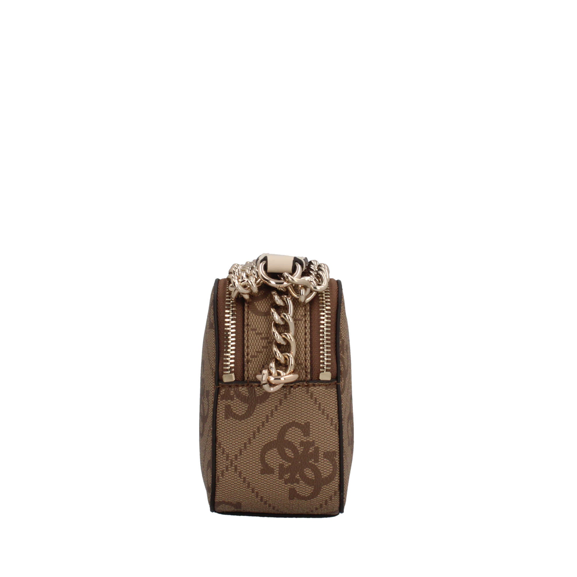 Borsa a tracolla con chiusura zip Guess BEIGE LOGO TU | Giò Fashion