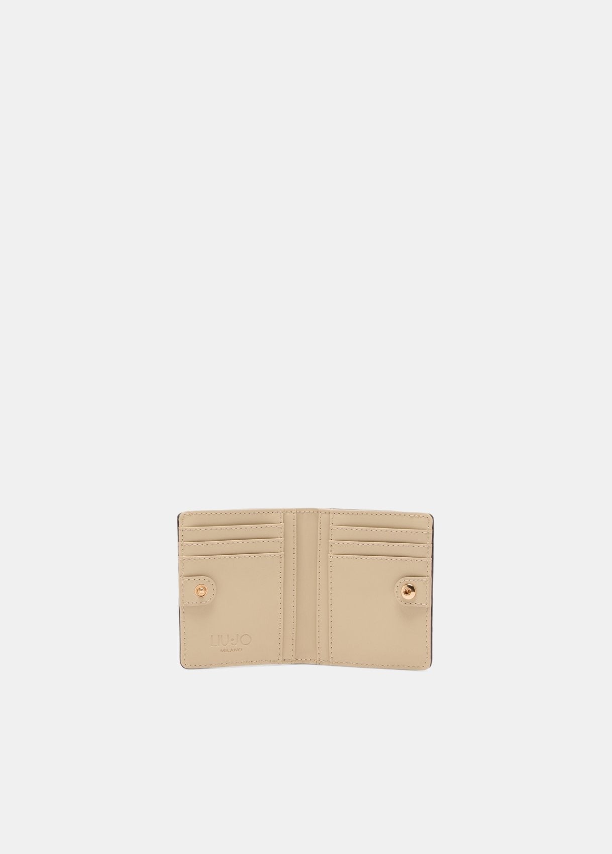 Portafoglio Donna Liu Jo Compatto in Pelle con Logo Beige TU | Giò Fashion