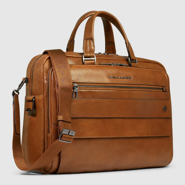 Piquadro borsa lavoro uomo elegante con tracolla e scomparti organizzati