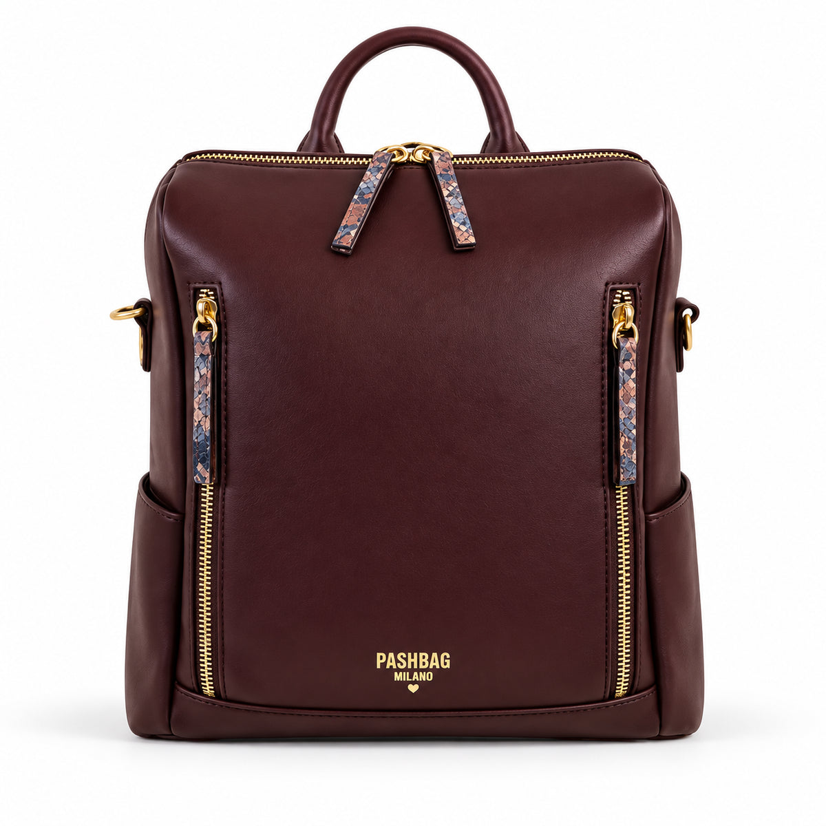 PashBag Zaino Donna con Doppia Zip Frontale