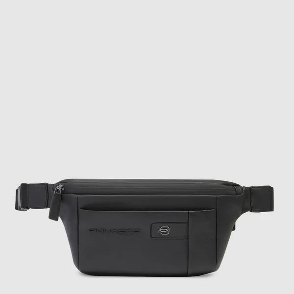 Marsupio Piquadro in pelle con comparto unico e design compatto NERO TU | Giò Fashion