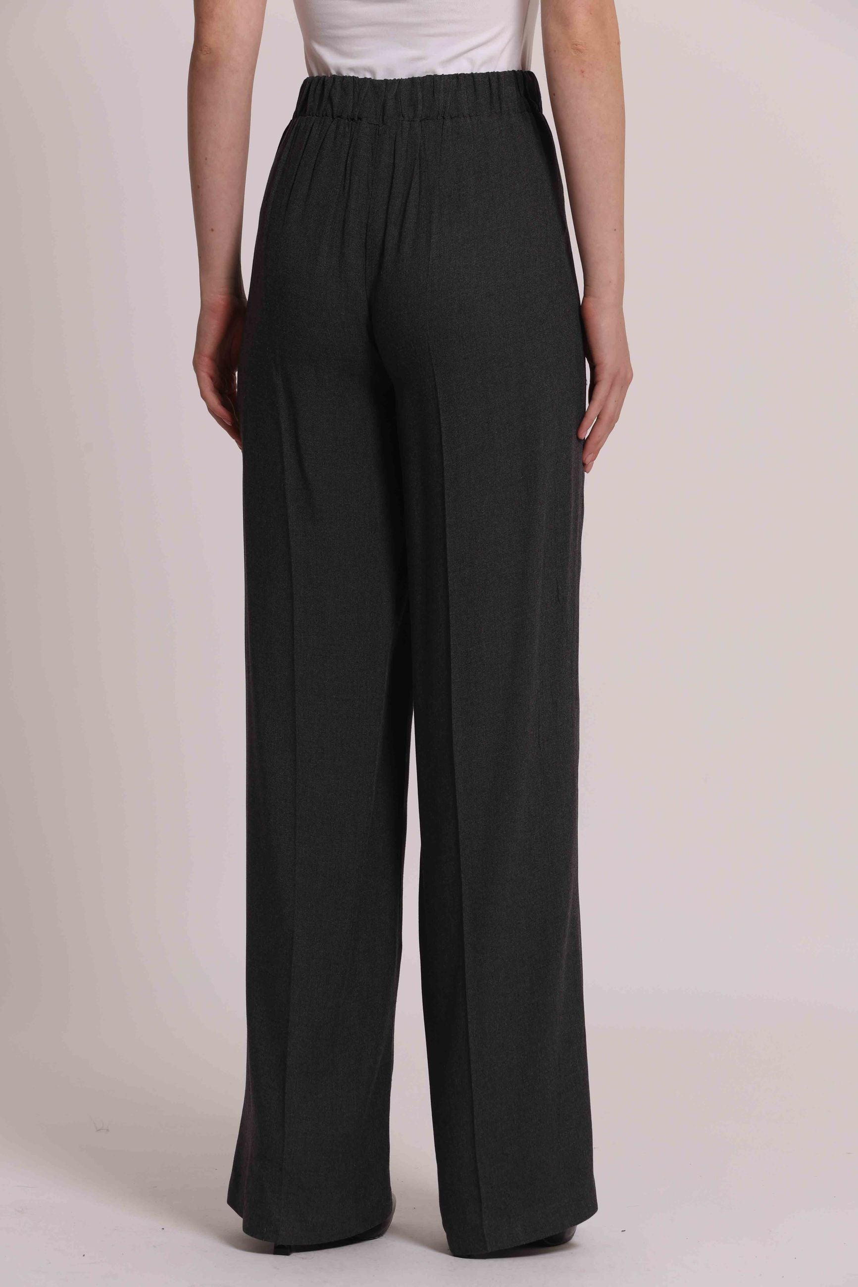 Pantaloni Donna Palazzo a Vita Alta con Pinces Mimi Mua