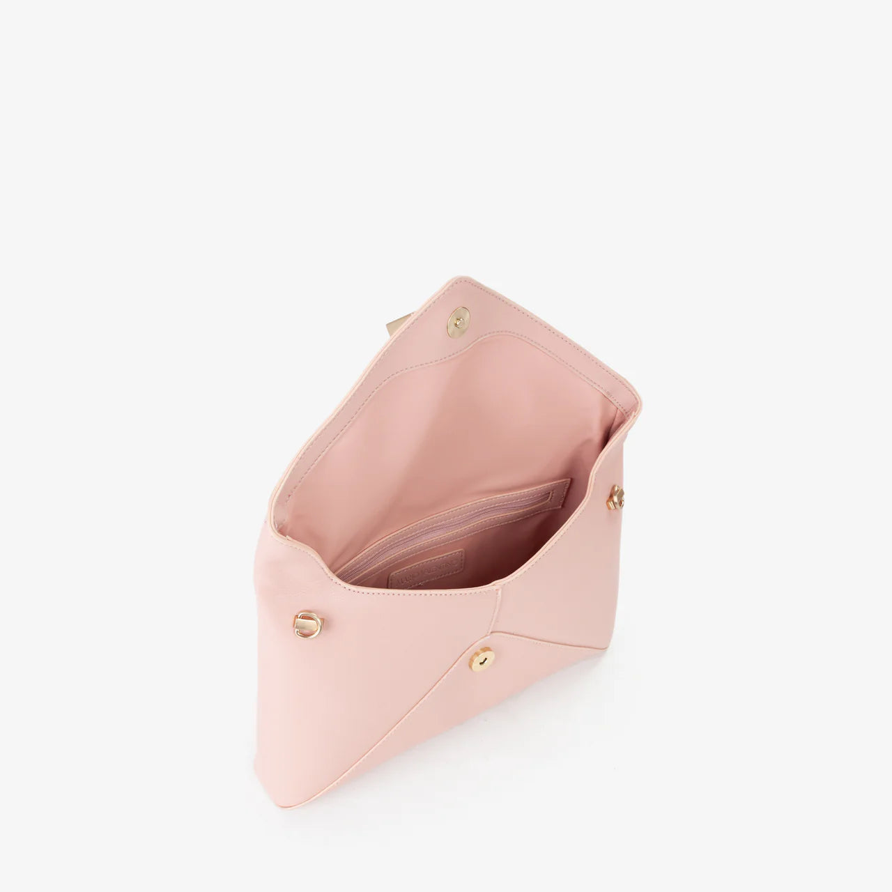 Valentino clutch donna elegante con dettaglio V e patta Rosa TU | Giò Fashion