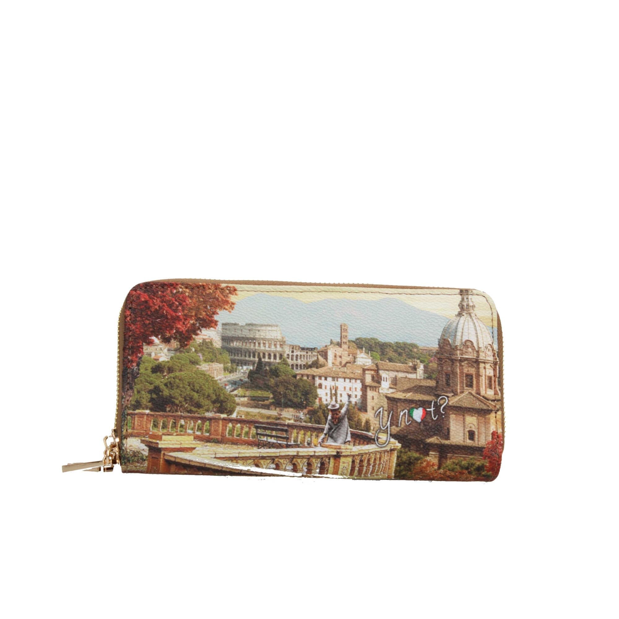 Portafoglio Y Not Capiente con Chiusura a Zip ROME LAND TU | Giò Fashion