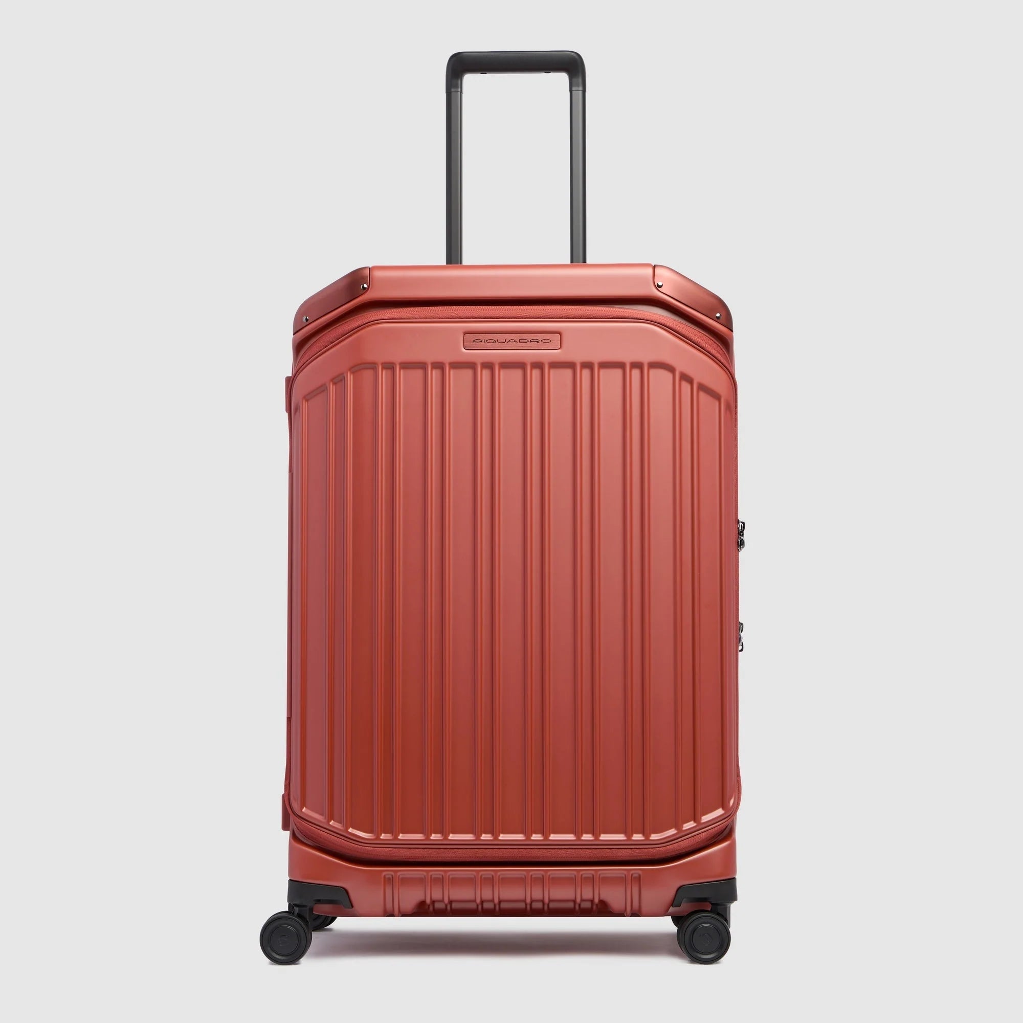 Piquadro Trolley Medio Rigido PQ-Light Verde Opaco Espandibile con 4 Ruote