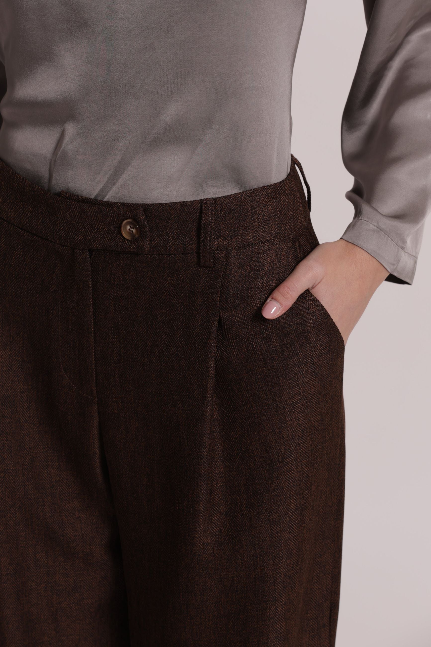 Pantalone Palazzo Donna Mimi Mua in Tweed