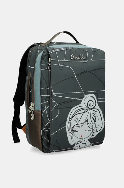 Zaino Anekke donna multifunzione con tasche design illustrato iconico BLU TU | Giò Fashion