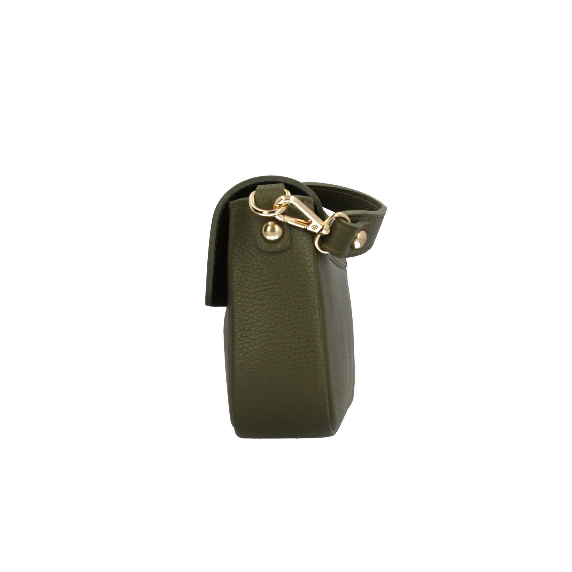 Borsa a tracolla in vera pelle martellata Made in Italy Verde TU | Giò Fashion