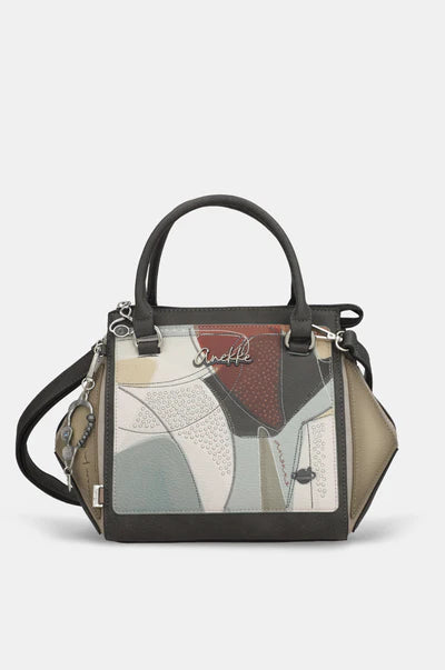 Borsa Shopping Anekke Donna Spaziosa con Chiusura Zip e Spallacci GRIGIO TU | Giò Fashion