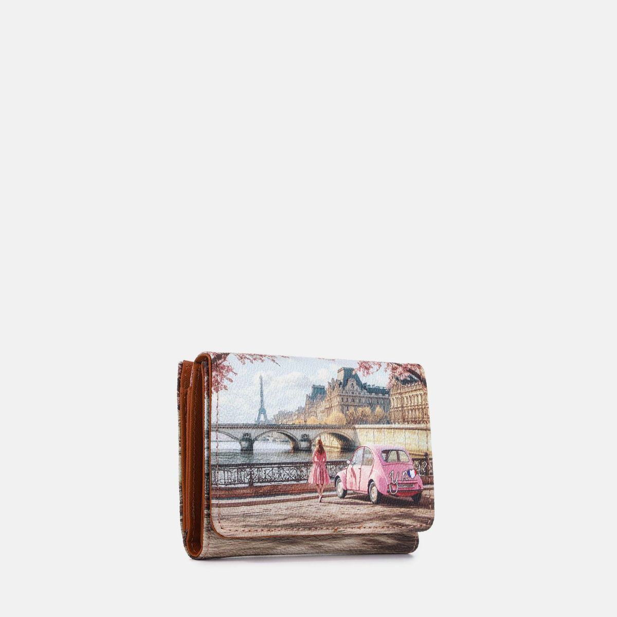 Portafoglio Donna Ynot? Yes Bag Paris con Patta e Zip in Ecopelle