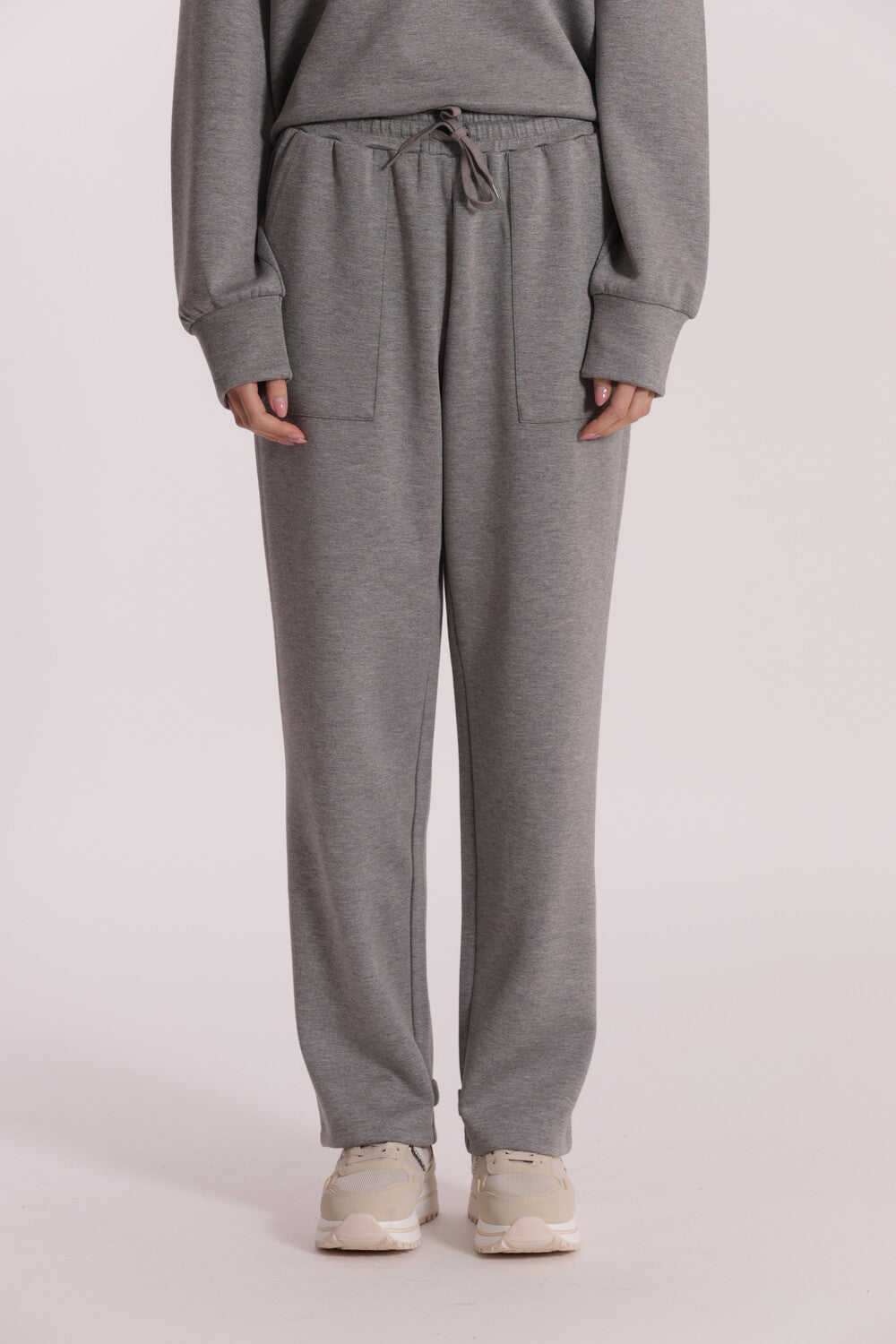 Pantaloni sportivi Mimi Mua in cotone con tasche frontali Grigio L | Giò Fashion