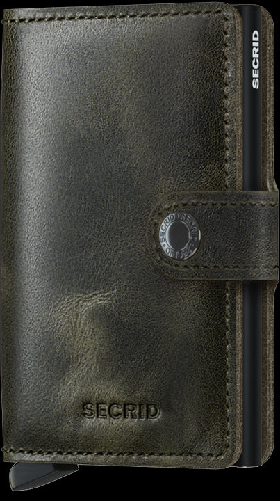 Portafoglio Secrid Miniwallet in pelle con blocco RFID e finitura lucida