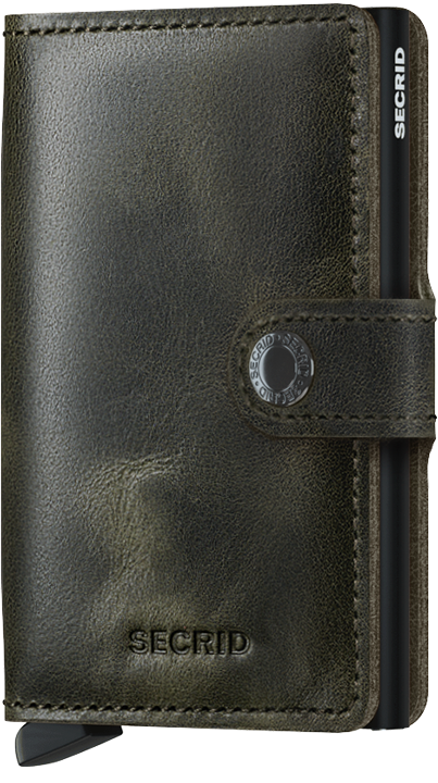 Portafoglio Secrid Miniwallet in pelle con blocco RFID e finitura lucida VERDE TU | Giò Fashion