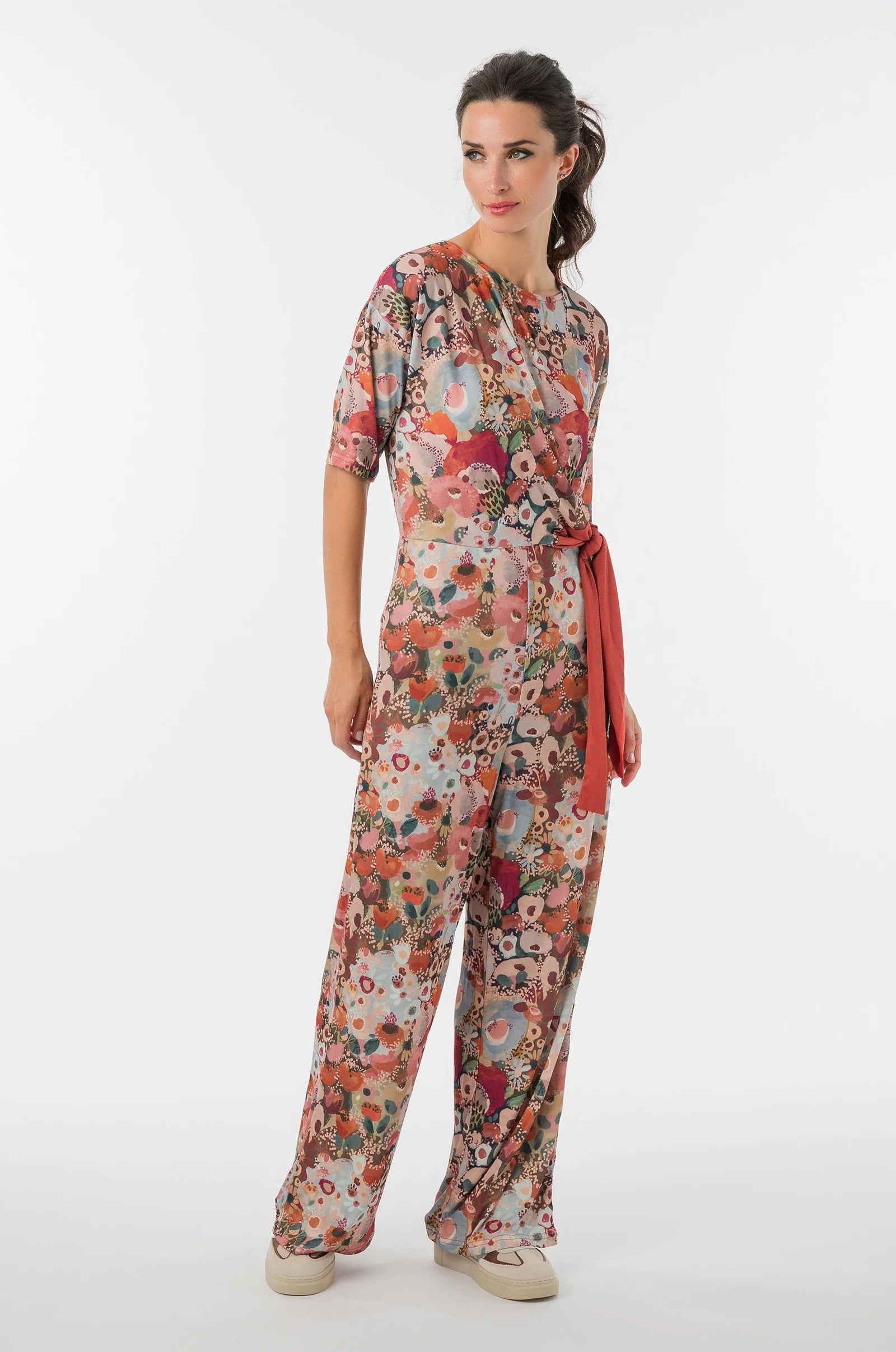 Tuta Donna Anekke Blossom con Fantasia Artistica e Fiocco