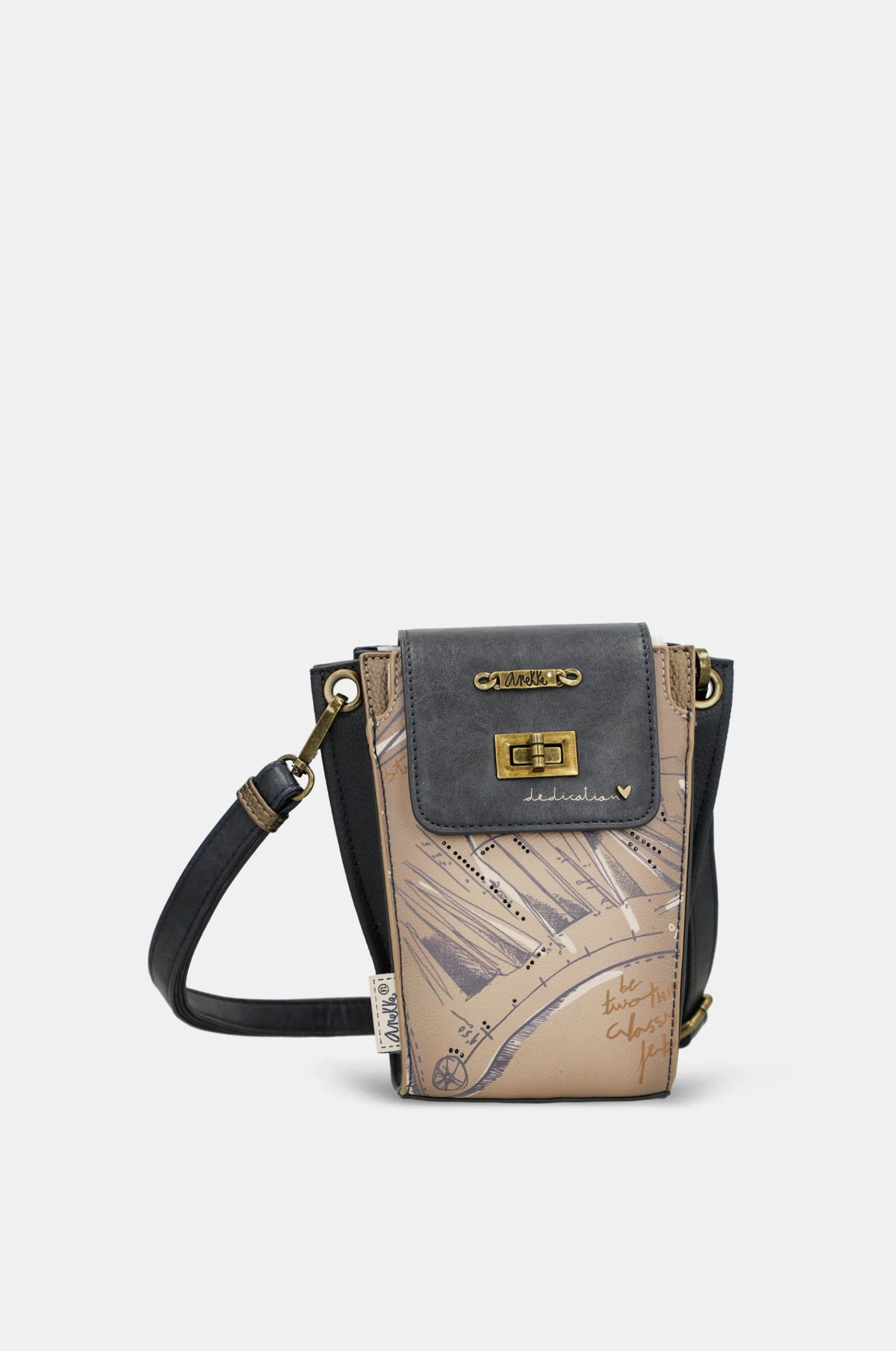Borsa a tracolla piccola Anekke Contemporary con patta e tracolla regolabile