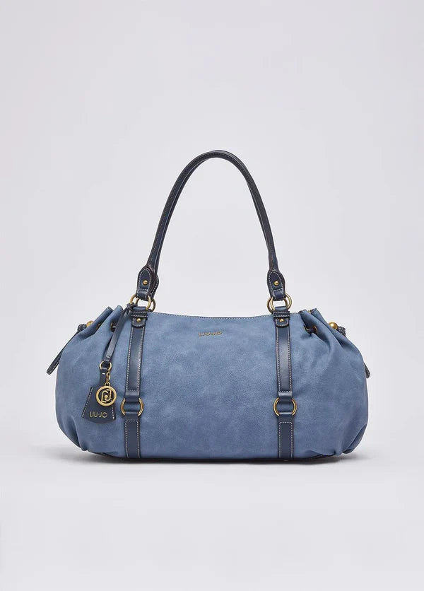 Borsa a mano Liu Jo con coulisse laterale e charm logato