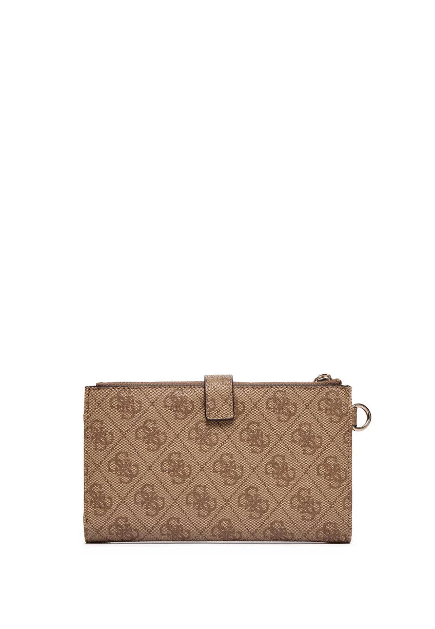 Portamonete Guess con logo triangolo e chiusura zip