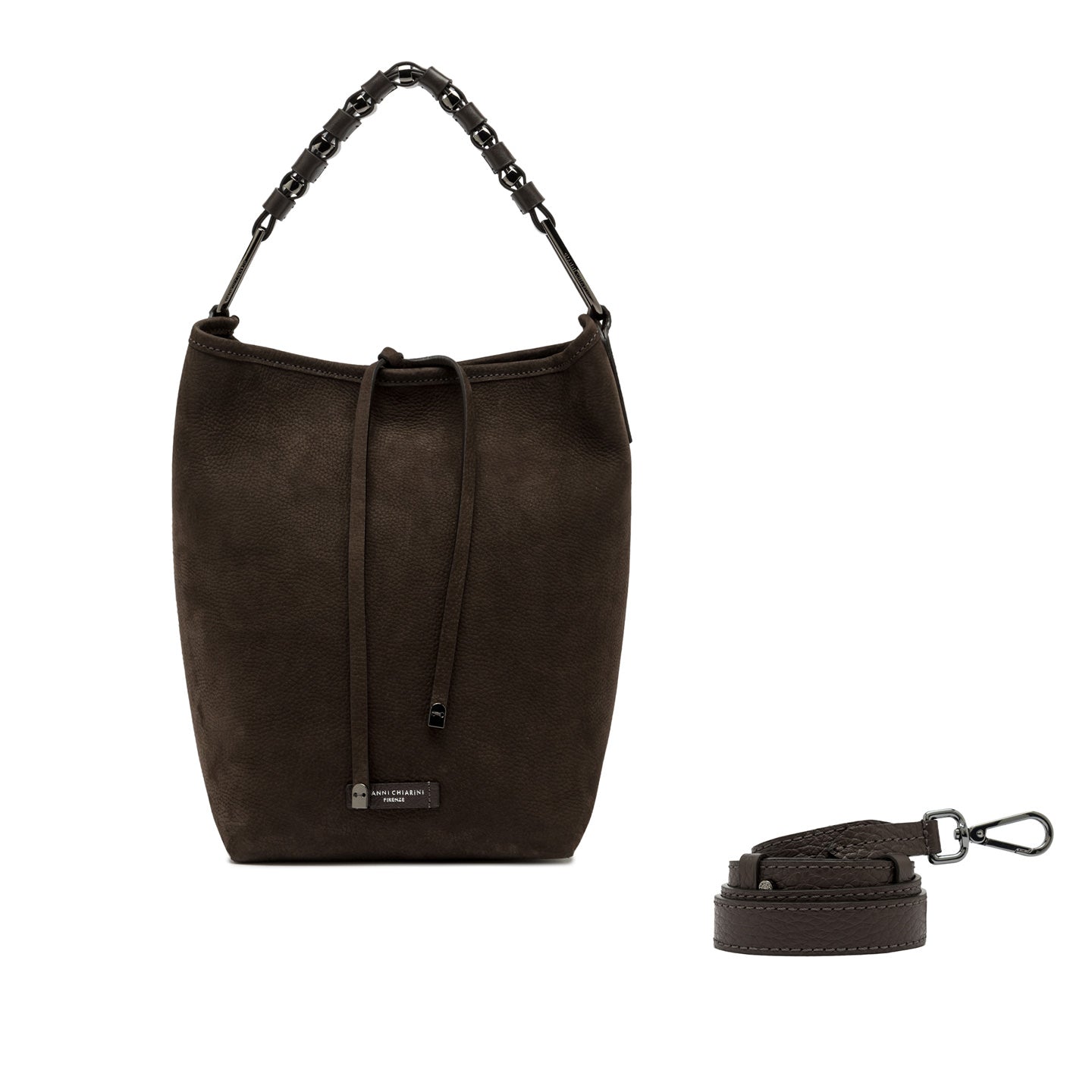 Borsa a secchiello Gianni Chiarini Eliana con tracolla Marrone TU | Giò Fashion