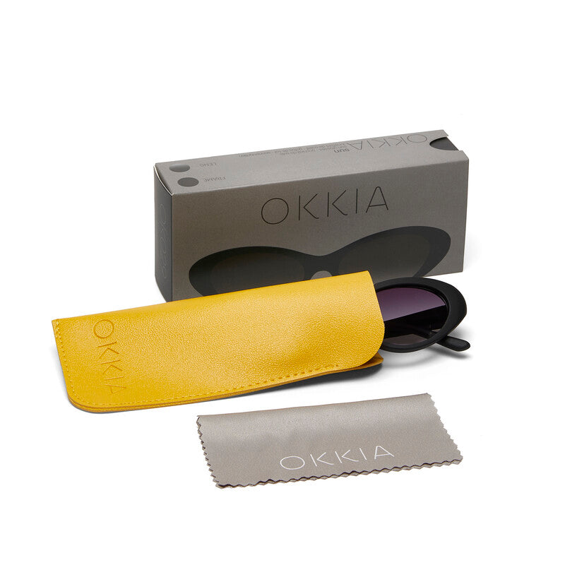 OKKIA Lina Occhiali da Sole Donna Small Cat Eye con Lenti Sfumate e Protezione UV400