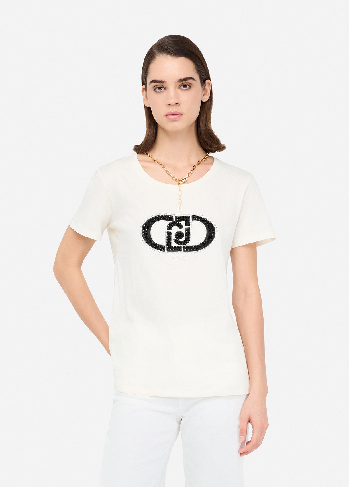 T-shirt Liu Jo con logo gioiello