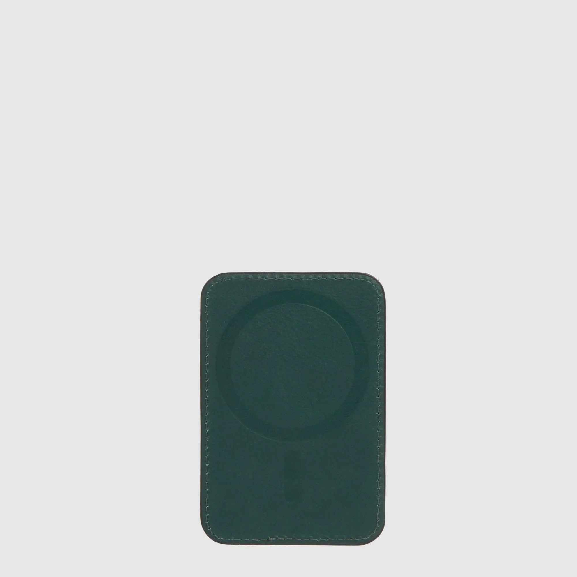 Piquadro Portacarte di Credito MagSafe in Pelle S145 Verde con Supporto ad Anello e Protezione RFID