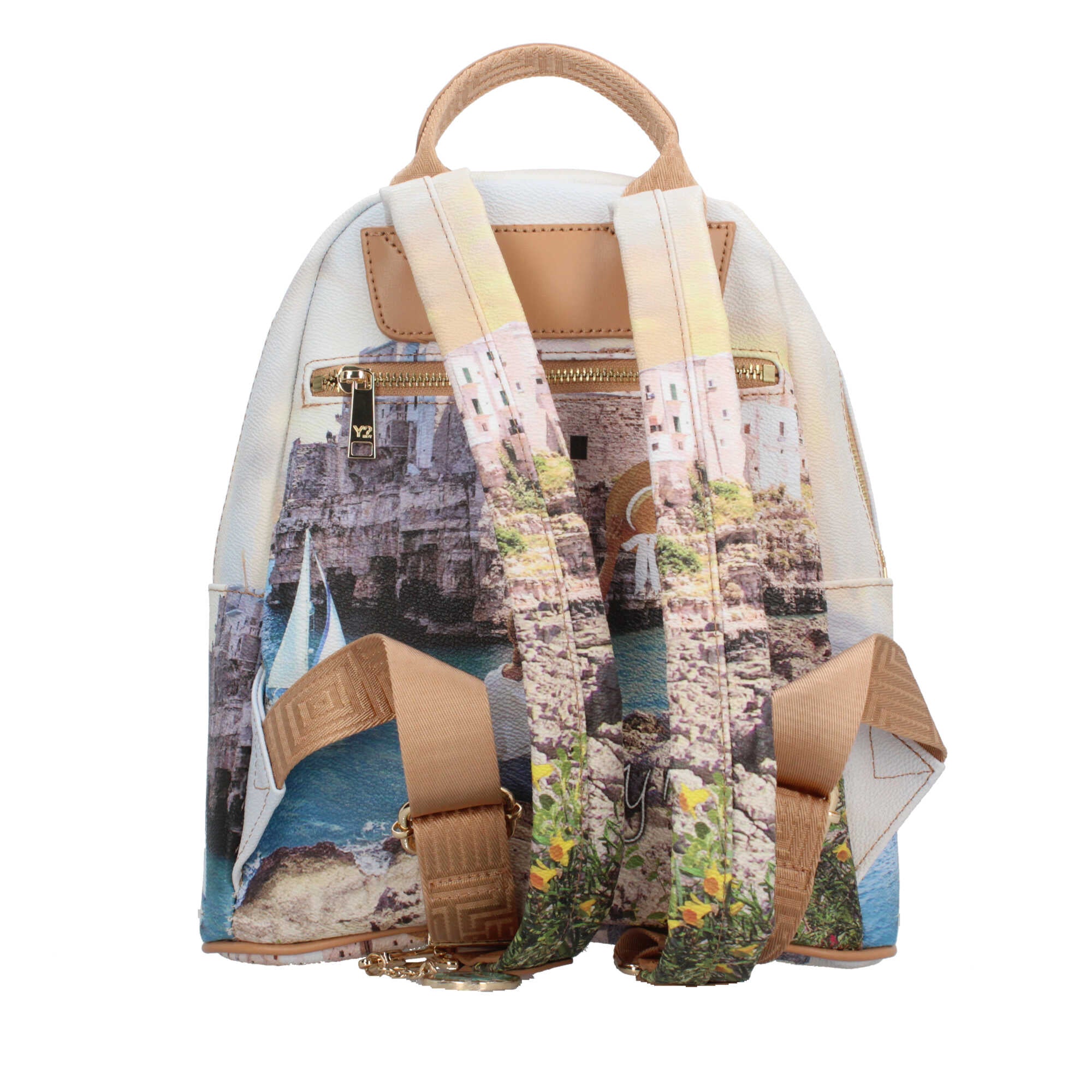Zaino YNot con stampa esclusiva e design ergonomico per il massimo comfort POLIGNANO COAST TU | Giò Fashion