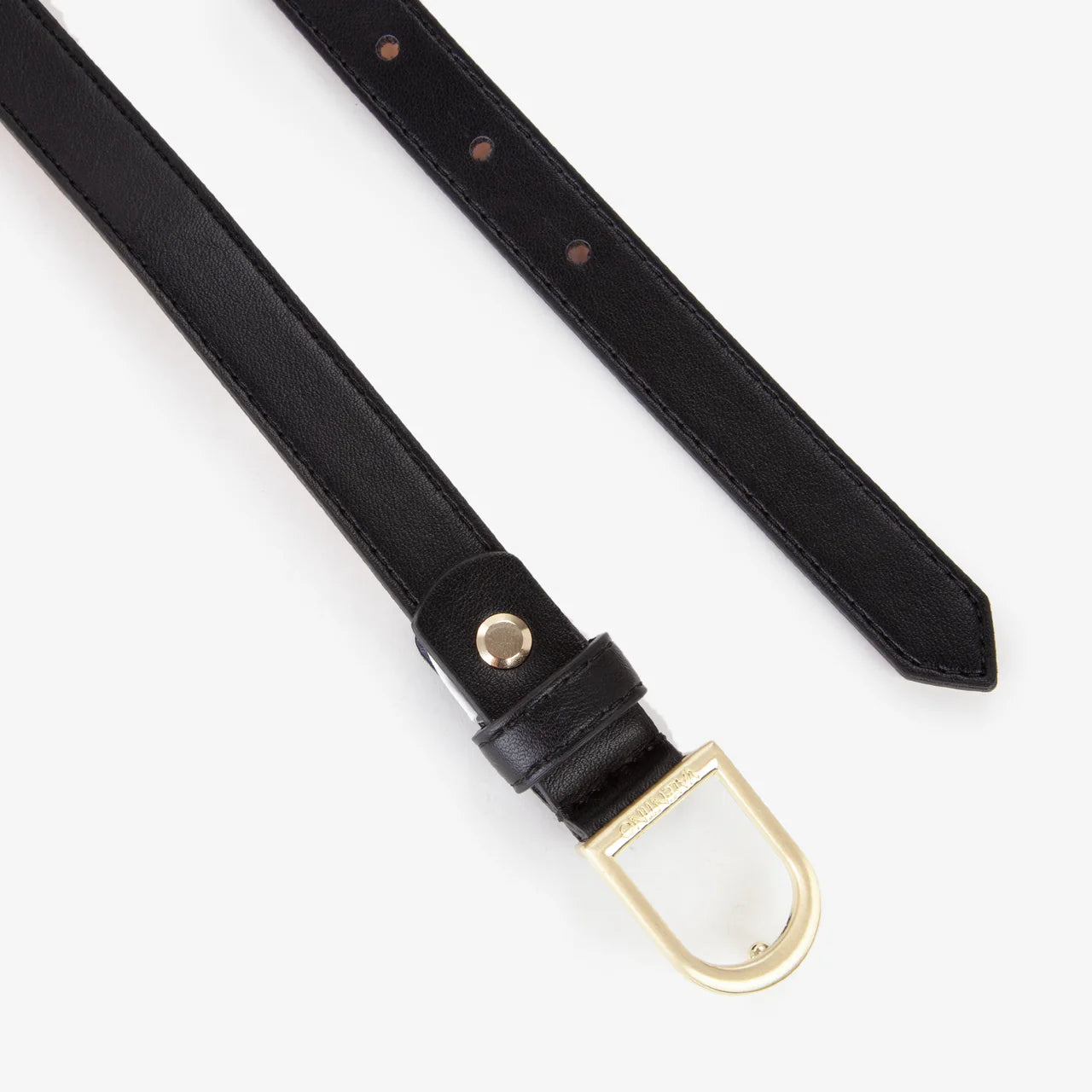 Cintura Valentino elegante in pelle sintetica con fibbia dorata