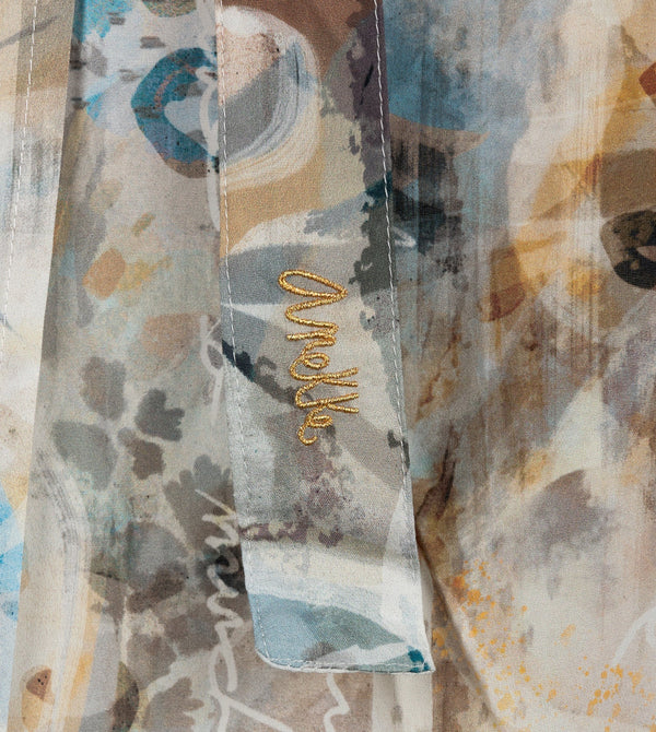 Gonna midi Anekke con stampa artistica e cintura Blu S/M | Giò Fashion