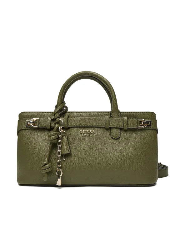 Guess borsa a mano strutturata con dettagli metallici VERDE TU | Giò Fashion