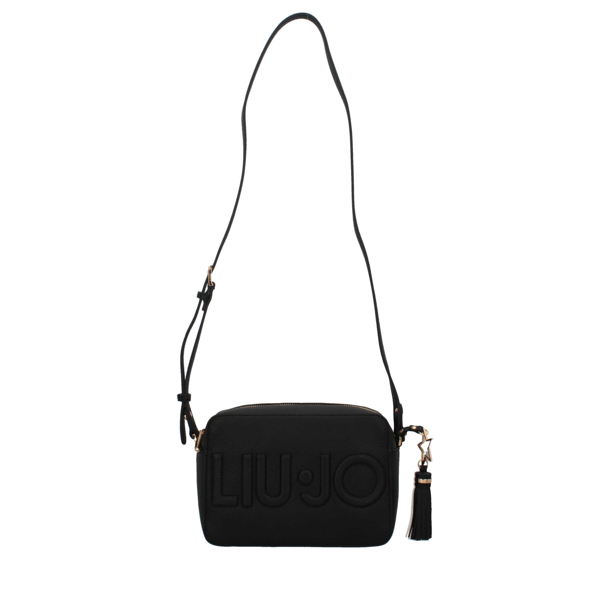 Borsa a Tracolla Donna Liu Jo con Logo in Rilievo e Charm Nero TU | Giò Fashion