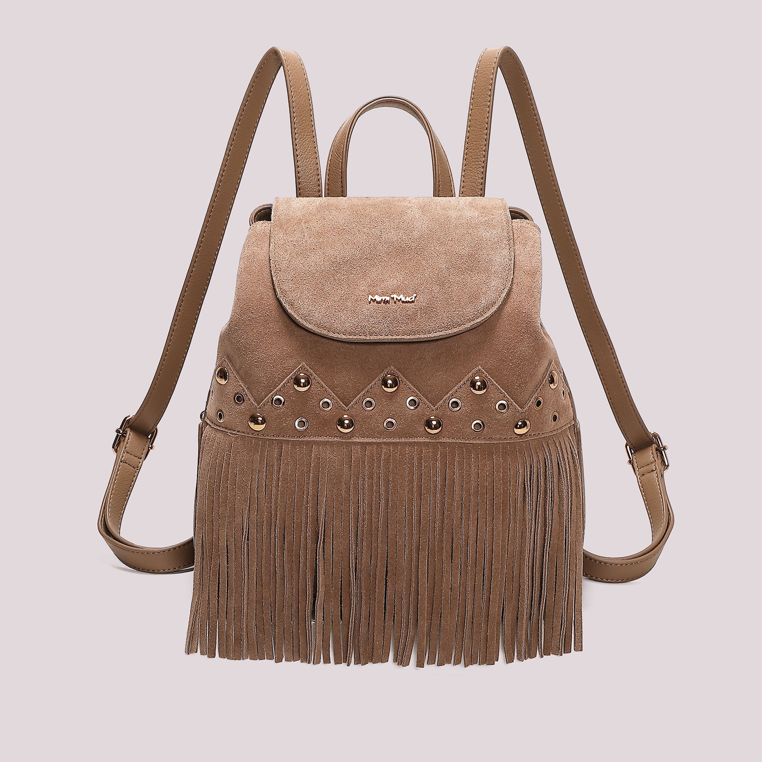 Zaino Donna Mimi Mua con Frange e Borchie