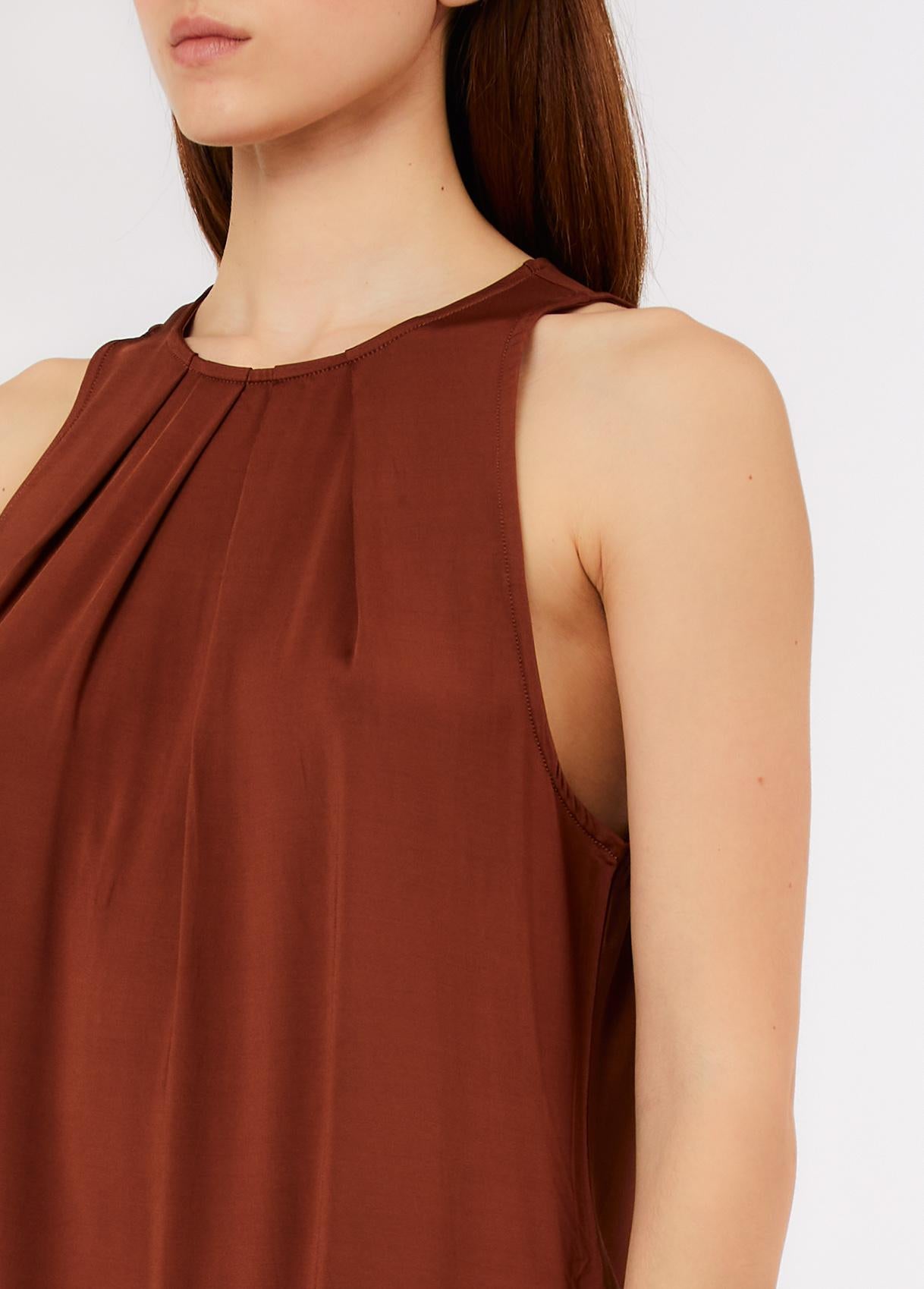 Top Liu Jo Donna con Collo Alto e Pieghe Frontali