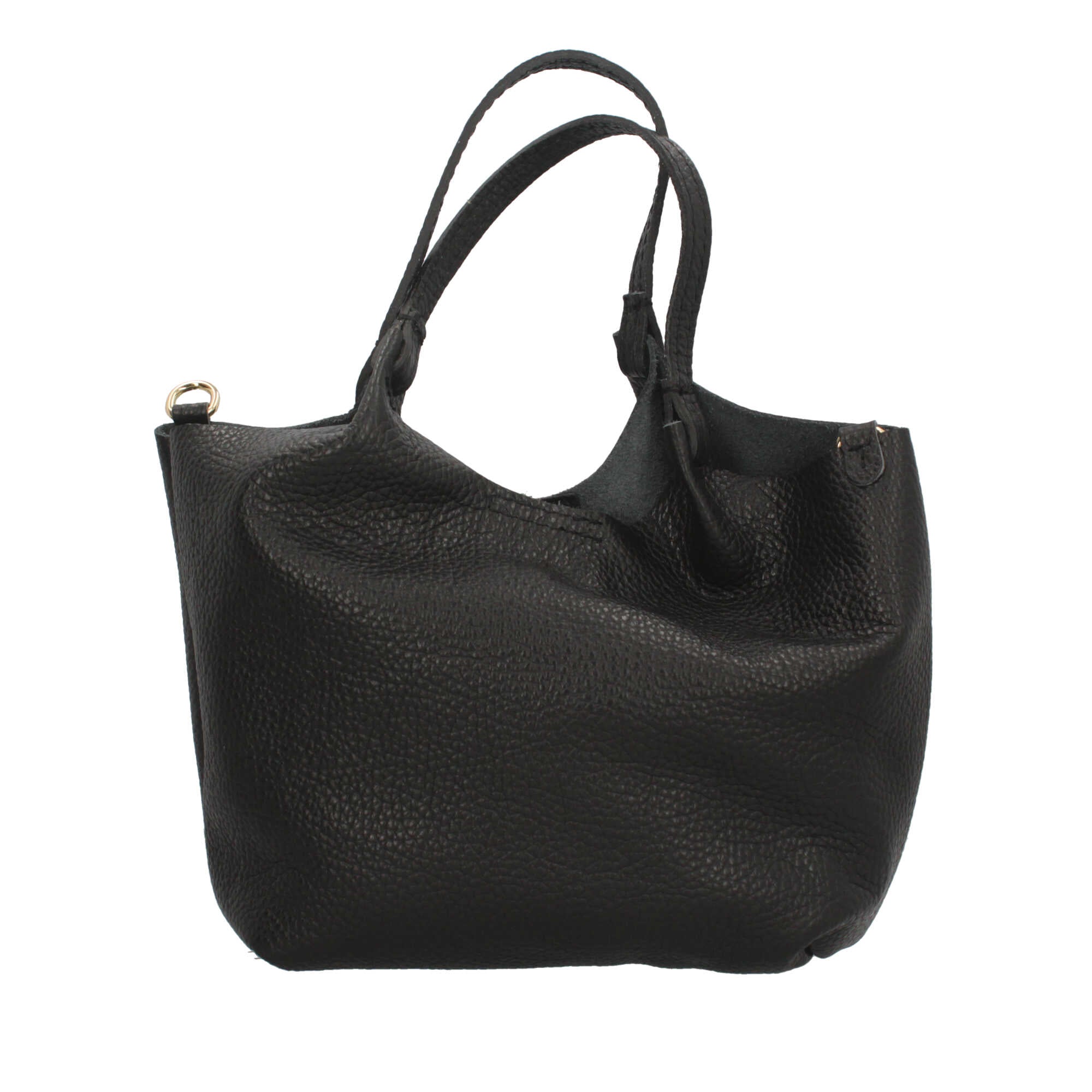 Borsa a mano in pelle martellata dal design versatile