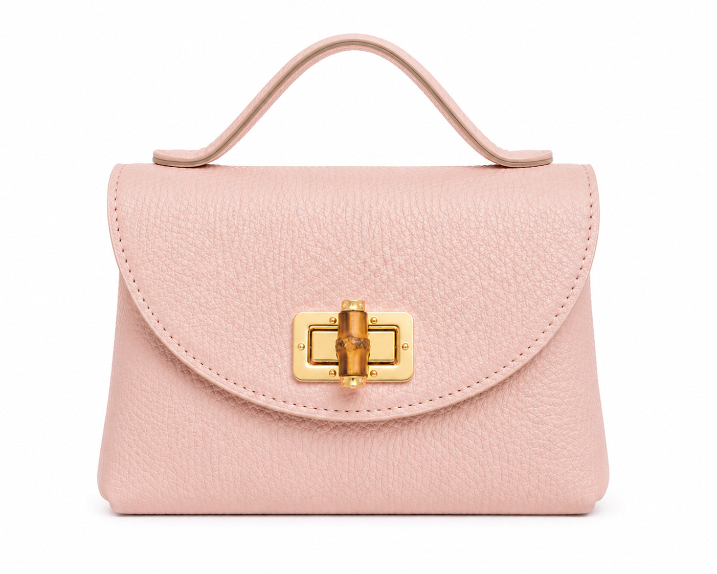 Borsa a Mano Vera Pelle Donna con Chiusura Gioiello