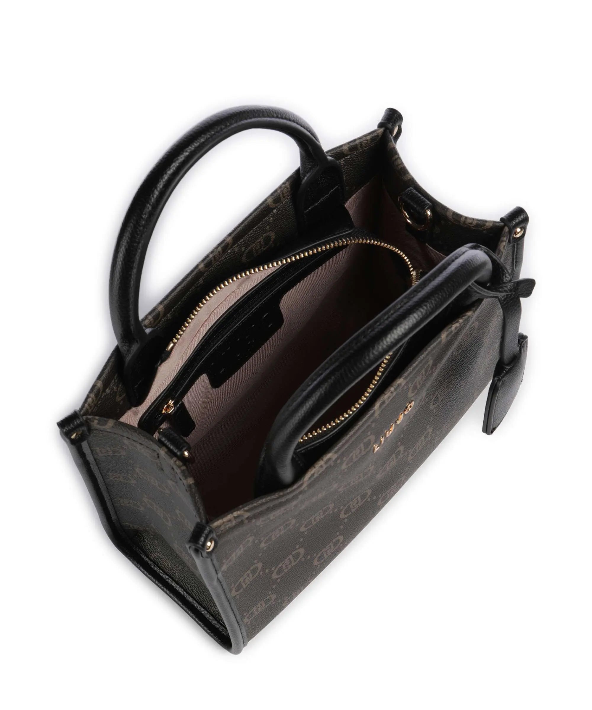Borsa Liu Jo a mano con tracolla e logo all over